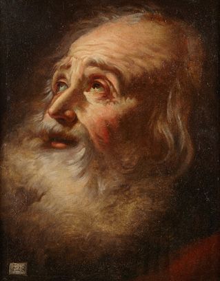 Ecole Francaise vers 1780 Figure d'homme barbu
Sur sa toile d'origine.
Porte un numéro...