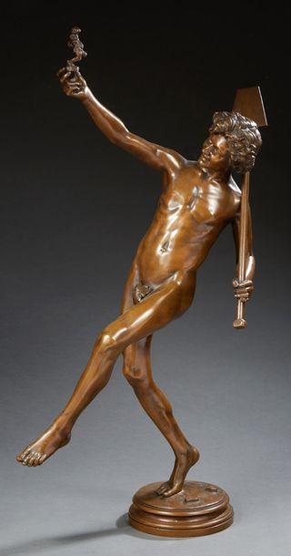 Hippolyte MOULINS (1832-1884) Trouvaille à Pompéi
Bronze de patine médaille signé...