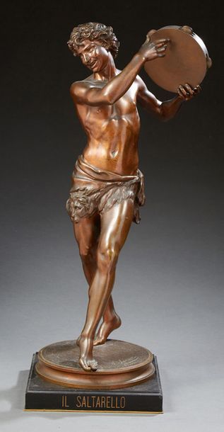 Justin-Chrysostome SANSON (1833-1910) Le danseur de Saltarelle
Sculpture en bronze...