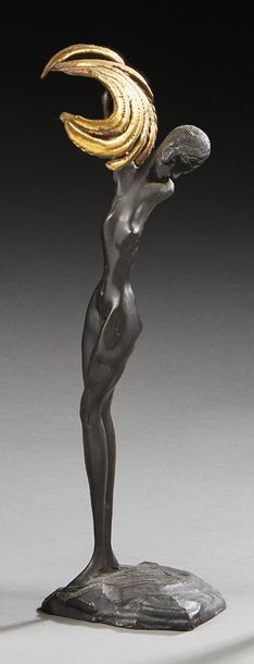Ernst Fuchs (1930-2015) Daphné
Sculpture en bronze patiné figurant une femme nue.
Signée...
