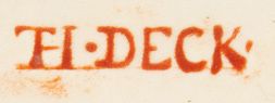 Théodore DECK (1823-1891) Cache-pot en céramique émaillée polychrome à décor de motifs...