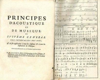 SAUVEUR Joseph Principes d'acoustique et de musique, ou Système général des intervalles...