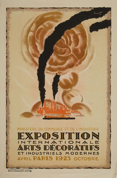 LOUPOT Charles (1892-1960) Affiche "Exposition Internationale des Arts Décoratifs...