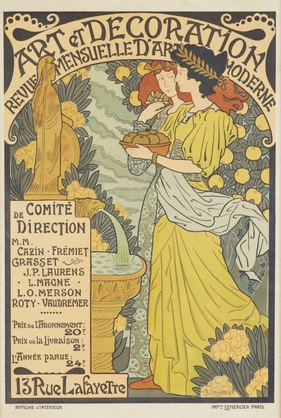 Gustave LORAIN (1882-1965) "Art et Décoration revue moderne d'art moderne"
Rare affiche...