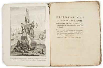 BREMOND, Jean-Baptiste Premières et Secondes observations au peuple françois. 1789....