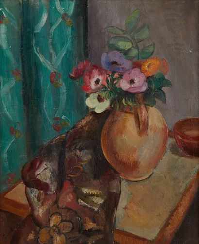 Jacques GOTKO (1899-1944) 
Nature morte au bouquet, 1925
Huile sur toile Signée et...