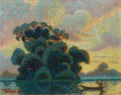 Marcel GUILLARD (1896-1962) 
Paysage, 1920
Huile sur toile Signée et datée en bas...