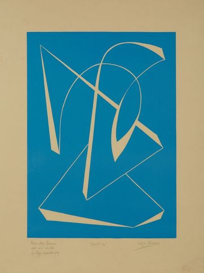 Sedje HEMON (né en 1923) 
Spatial, 1969
Composition abstraite
Impression sur papier
Signée...