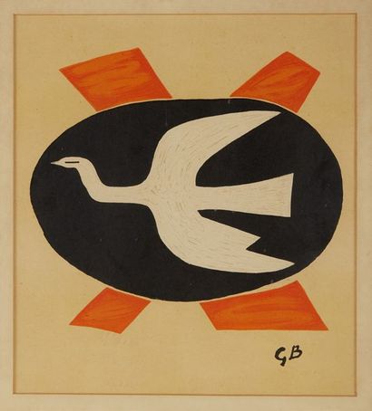 Georges BRAQUE, d'après 
Edition 158
Lithographie couleur sur papier
Signée des initiales...