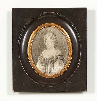 null Miniature représentant Madame de Maurepas.
Dim.: 10,5 x 8 cm.