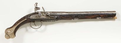 null Grand Pistolet à silex, marqué "LONDON" sur le haut du canon.
Epoque XVIIIe-XIXe...
