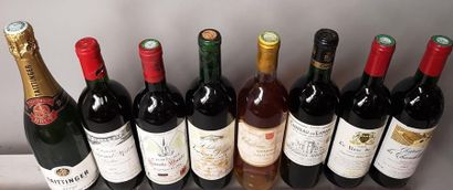 null 8 BOUTEILLES VINS DIVERS A VENDRE EN L'ETAT 

Dont 1 CHAMPAGNE TAITTINGER et...