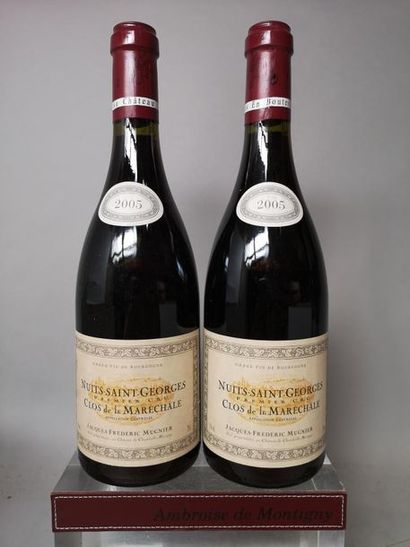 null 2 bouteilles NUITS ST. GEORGES 1er cru "Clos de la Marechale" - J.F. MUGNIER...