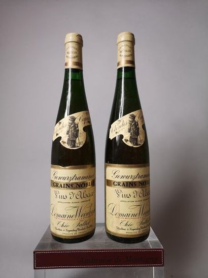 null 2 bouteilles WEINBACH "Clos des Capucins" GEWURSTRAMINER Grains nobles 1983


Etiquettes...
