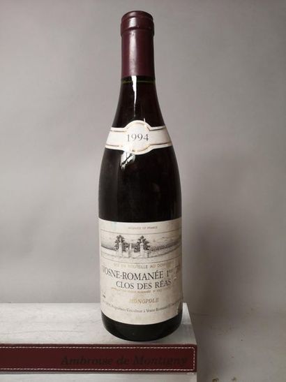 null 1 bouteille VOSNE ROMANEE 1er cru Monopole "Clos des Réas" - Jean GROS 1994...