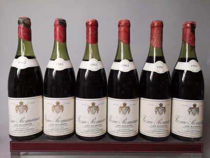 null 6 bouteilles VOSNE ROMANEE 1er cru "Les Suchots" - J. CONFURON COTETIDOT 1982

Niveaux...