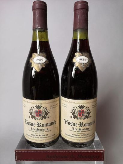 null 2 bouteilles VOSNE ROMANEE 1er cru "Les Suchots" - Robert NOBLET 1989 


Etiquettes...