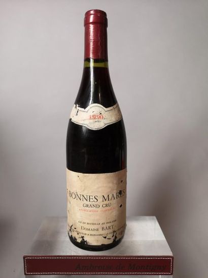 null 1 bouteille BONNES MARES Grand cru - Domaine BART 1990 


Etiquette légèrement...