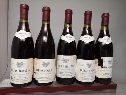 null 5 bouteilles CORTON-RENARDES - Michel GAUNOUX 1983 


Etiquette tachée et déchirée,...
