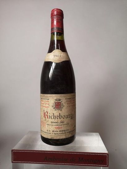 null 1 bouteille RICHEBOURG Grand cru - Jean GRIVOT 1984 


Etiquette légèrement...
