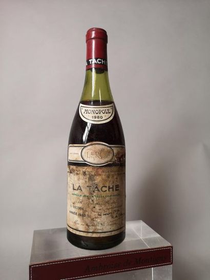 null 1 bouteille La TÂCHE - Domaine de La ROMANEE CONTI 1980 


Etiquette tachée,...
