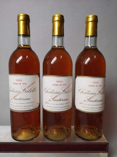 null 3 bouteilles CHÂTEAU GILETTE "Crème de tête" - René Médeville, Sauternes 1955

Niveaux...