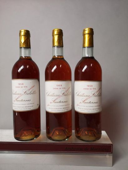 null 3 bouteilles CHÂTEAU GILETTE "Crème de tête" - René Médeville, Sauternes 1959

Niveaux...