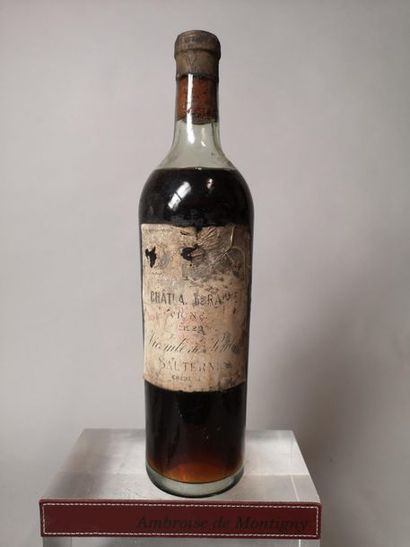 null 1 bouteille CHÂTEAU de RAYNE VIGNEAU - 1er Cc Sauternes 1929 


Etiquette tachée...