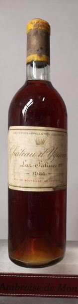 null 1 bouteille CHÂTEAU D'YQUEM - 1er cru supérieur Sauternes 1965 


Etiquette...