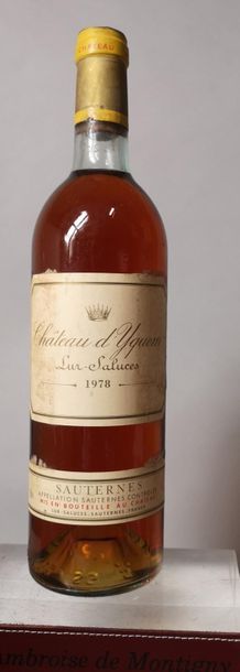 null 1 bouteille CHÂTEAU D'YQUEM - 1er cru supérieur Sauternes 1978 


Etiquette...