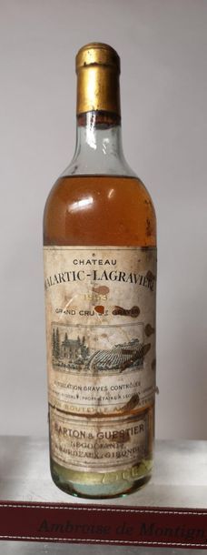 null 1 bouteille CHÂTEAU MALARTIC LAGRAVIERE Blanc - Gc de GRAVES 1953 


Etiquette...