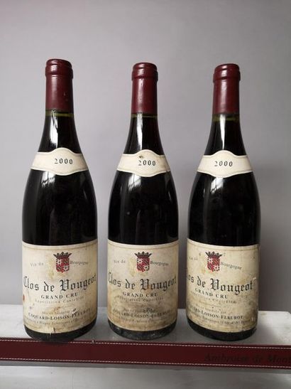 null 3 BOUTEILLES CLOS de VOUGEOT Grand cru - COQUARD-LOISON-FLEUROT 2000 


Etiquettes...