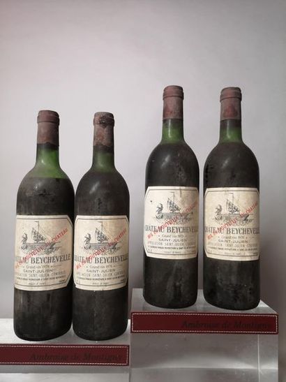 null 4 bouteilles CHÂTEAU BEYCHEVELLE - 3é Gcc Saint Julien 1979 


Etiquettes légèrement...