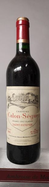 null 1 bouteille CHATEAU CALON SEGUR - 3é Gcc Saint Estephe 1991