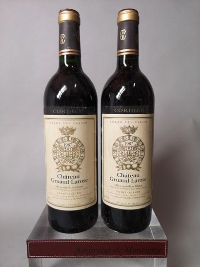 null 2 bouteilles CHÂTEAU GRUAUD LAROSE - 2é Gcc Saint Julien 1979