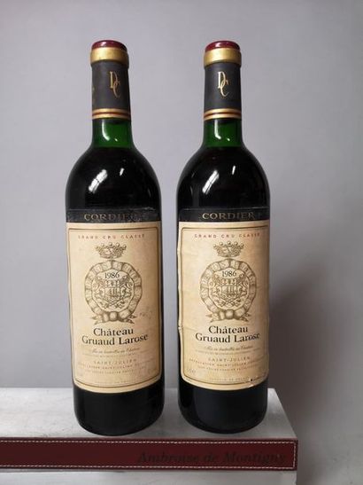 null 2 bouteilles CHÂTEAU GRUAUD LAROSE - 2ème GCC Saint-Julien 1986

Niveau légèrement...