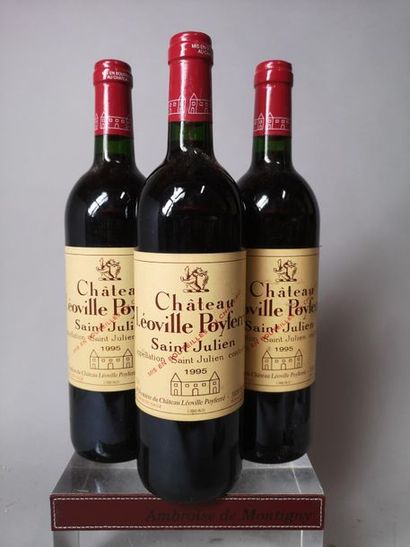 null 3 bouteilles CHÂTEAU LEOVILLE POYFERRE - 2é Gcc Saint Julien 1995