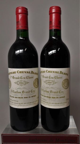 null 2 bouteilles CHÂTEAU CHEVAL BLANC  - 1er GC(A) St. Emilion 1986