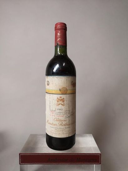 null 1 bouteille CHÂTEAU MOUTON ROTHSCHILD - 1er Gcc Pauillac 1983 


Etiquette légèrement...