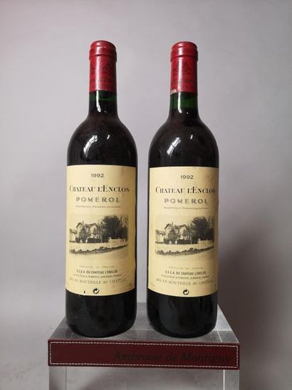 null 2 bouteilles CHÂTEAU L'ENCLOS - Pomerol 1992