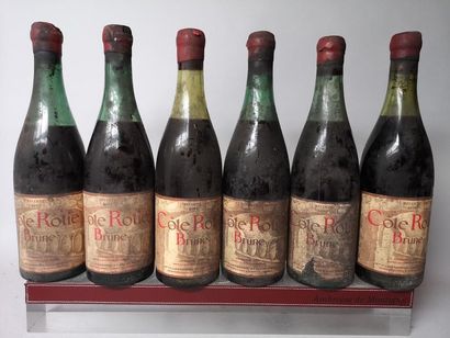 null 6 bouteilles CÔTE RÔTIE "CÔTE BRUNE" DIVERS - Domaine CHAMPINOT - 2 bouteilles...