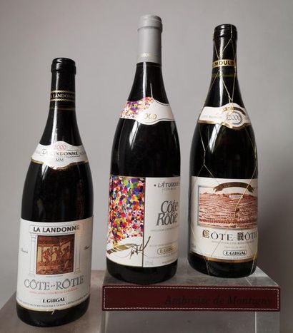null 3 bouteilles CÔTE ROTIE GUIGAL COFFRET ASORTIMENT CÔTE RÔTIE Mouline Landonne...