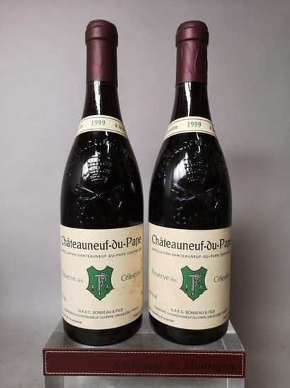 null 2 bouteille CHATEAUNEUF DU PAPE "Réserve des Celestin"- Henri BONNEAU 1999