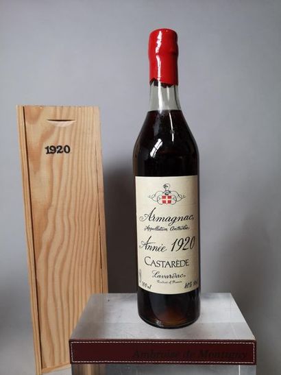 null 1 bouteille ARMAGNAC - CASTARÈDE 1920 Coffret bois.