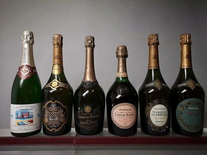 null 6 bouteilles CHAMPAGNES DIVERS A VENDRE EN L'ETAT 


 2 bouteilles de LAURENT...