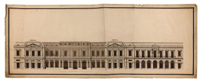 Pierre-Louis MOREAU-DESPROUX (Paris 1727 - 1794) 
Projet d'élévation de la façade...