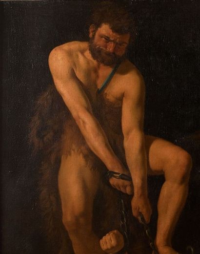 Peintre HOLLANDAIS actif à Rome vers 1630 
Hercule délivrant Prométhée
Toile
170...