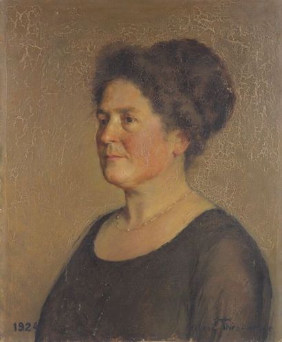 null Alfred THESONNIER (1898-1973).

Portrait de femme au collier.

Huile sur toile...