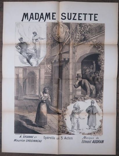 null Louis LEMARESQUIER (XIXème).

Madame Suzette.

Affiche, deux exemplaires.

H_80...