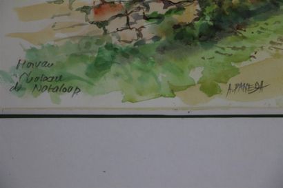 null Antoine PANEDA (1929).

Château de Nataloup.

Aquarelle.

Signée en bas à droite...